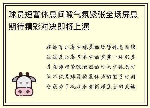 球员短暂休息间隙气氛紧张全场屏息期待精彩对决即将上演